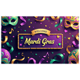 thumbnail image 2 of Mardi Gras Backdrop Banner Welcome Carnival Party Decoration Photography Props Event Background Supplies Celebration Mask Festive Decor, 2 of 8