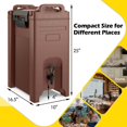 thumbnail image 3 of Costway 3 PCS Insulated Beverage Server/Dispenser 5 Gallon Hot & Cold Drinks with Handles Coffee, 3 of 9