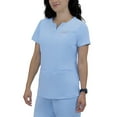 thumbnail image 3 of Doctor's Choice Pro Fit Scrubs Women's Scrub Top Ciel Blue S - XXXL, 3 of 9