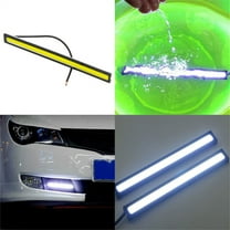 12V COB LED Light Strip Daytime Running Lights DRL Fog Lamp Waterproof Self Adhesive for Car Truck SUV Off Road Interior Exterior Accent Lighting White 6000K