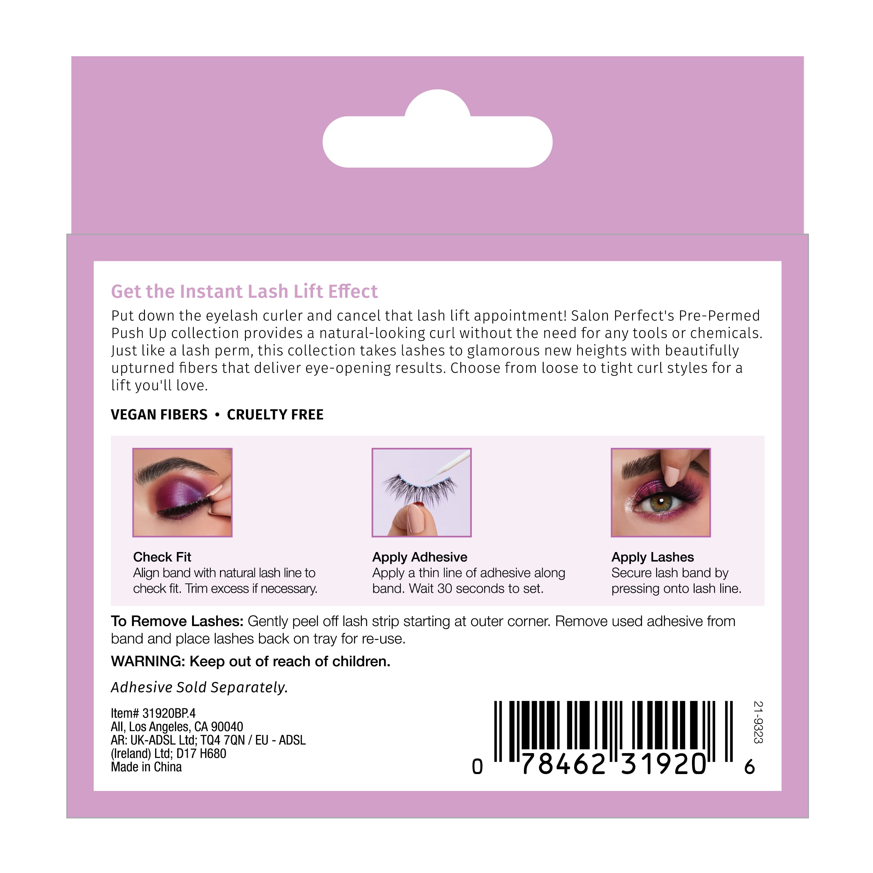 (4 pack) Salon Perfect Pre-Permed Lash, 672, 2 pairs