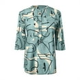 thumbnail image 2 of Guardurnaity Blusa informal de manga corta con cuello en V para mujer, jersey con botones, camisa para oficina, Top de viaje para mujer, ropa de Prendas para la parte del cuerpo Tipo 2 XL, 2 of 6