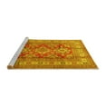 thumbnail image 2 of Ahgly Company Machine Washable Indoor Rectangle Geometric Yellow Traditional Area Rugs, 8' x 10', 2 of 4