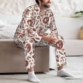thumbnail image 7 of Disketp Rabbit And Egg Mens Pajama Set, Soft Warm Long Sleeve Sleepwear, Cozy Button-Down Pjs for Men-Medium, 7 of 7