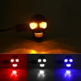 thumbnail image 4 of Fufafayo 3Pcs Skull LED Turn Signal Lights, 2pc Motorcycle Accessories, Daytime Running Light and Turn Signal Combo, 12V Biker Aesthetic Lights for Motorcycle Customization Chopper Cruiser, 4 of 9