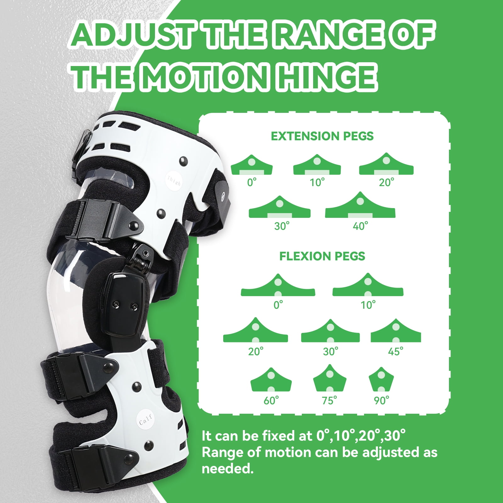 Orthomen White OA Unloader Knee Brace Arthritis Pain for Women and Men (Right)