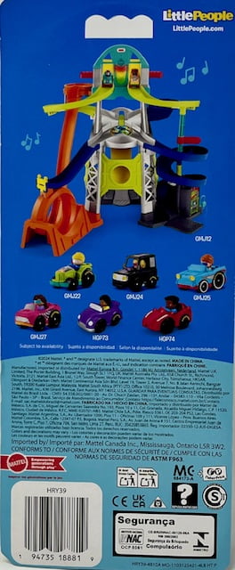 Fisher Price Little People Three Wheelie Vehicles Race Car,  Hot Rod and Blue Race Car 3" Vehicles