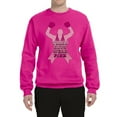 thumbnail image 2 of Wild Bobby Tough Guys Wear Pink Boxer Breast Cancer Awareness Unisex Crewneck Sweatshirt, Fuschia, Medium, 2 of 6