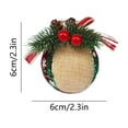 thumbnail image 3 of Christmas Ball Plaid Christmas Tree Decoration Knitted Needle Fabric Wrap Ball Shatterproof Christmas Ornaments Set Decorations for Xmas Tree Balls 2.3x2.3x2.3in, 3 of 6