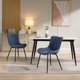 thumbnail image 4 of Set of 2 khaki faux leather dining sillas featuring metal legs y comfy backrest para dining room, 4 of 9