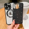 thumbnail image 2 of Compatible with iPhone 11 pro Magnetic Glitter Case-5.8 Inch, Luxury Love Heart Pattern Plating Clear Case, Compatible with MagSafe for Women Girls Shockproof Back Cover-Black, 2 of 12