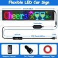 thumbnail image 4 of Bluetooth App Control LED Car Sign,Custom Text Pattern Animation Scrolling LED Display for Car Windows Store Party Bar Decor 23''x5'' ZHEYU, 4 of 7