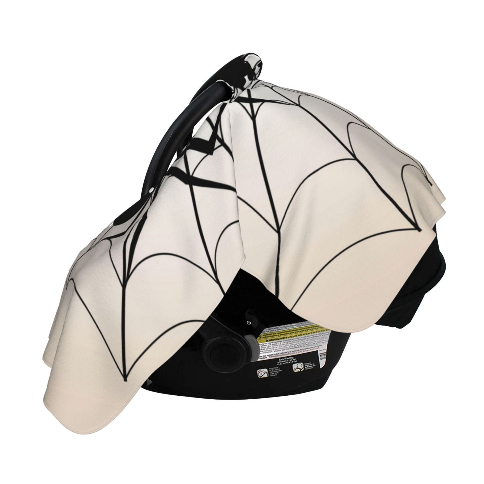 Naloa Spiders On The Web 1 Baby Car Seat Cover, Breathable Baby Carrier Cover, Multiuse Baby Carrier Cover & Nursing Breastfeeding Cover