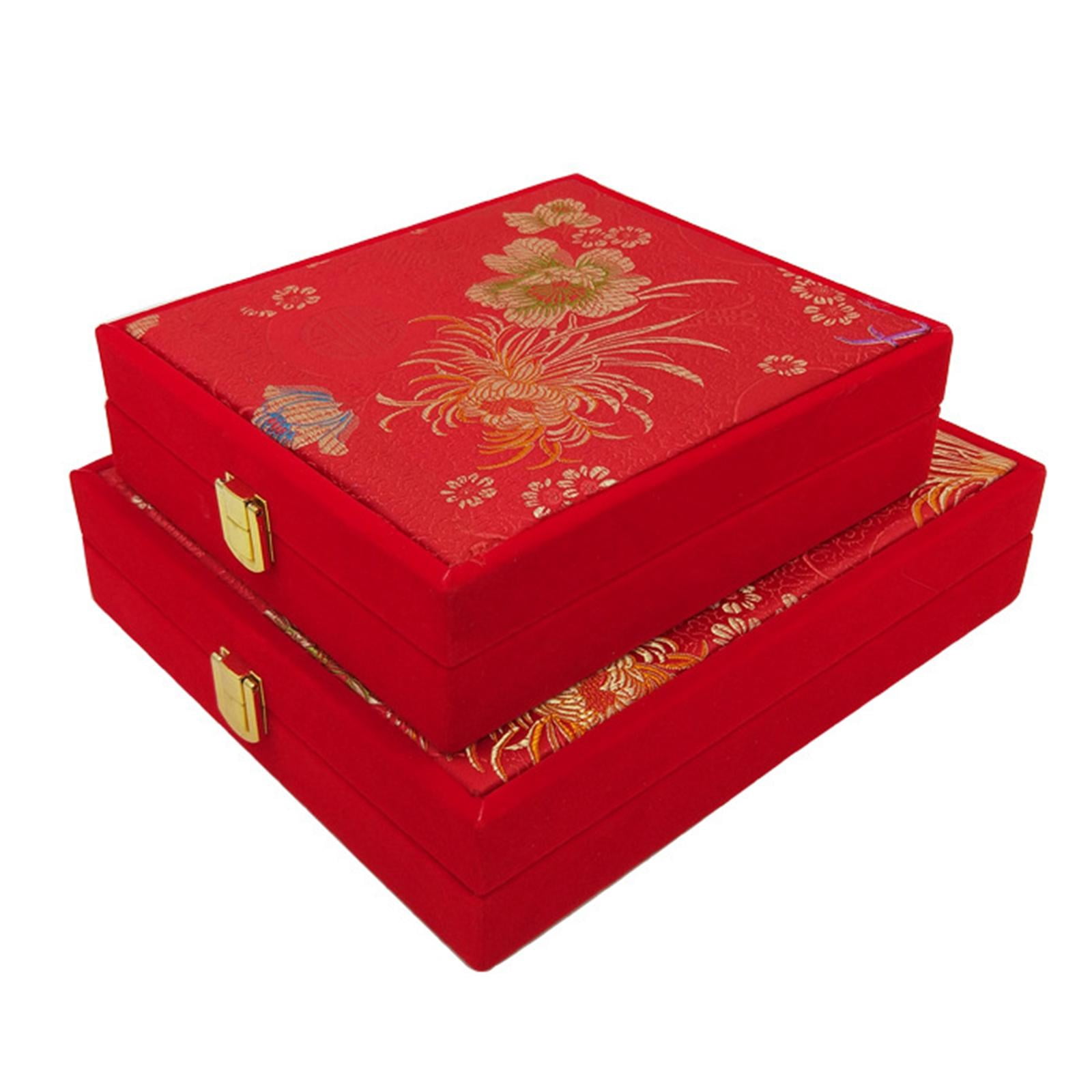 FVDPWYE Jewelry Display Box for Bracelets And Rings, Chinese Organizer for Wedding Gifts Large