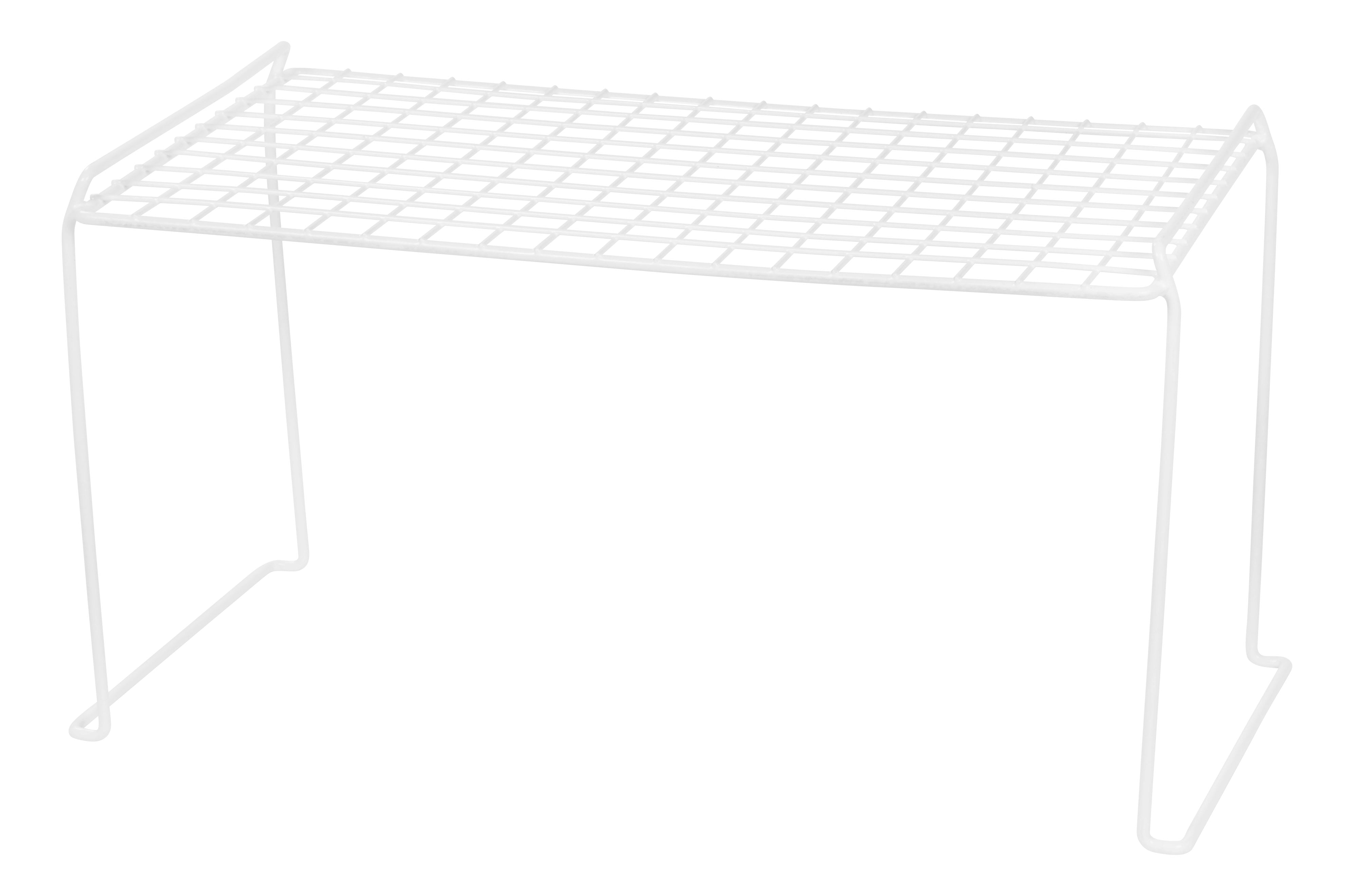 IRIS USA Heavy Duty Wire Stacking Shelf, Large, White