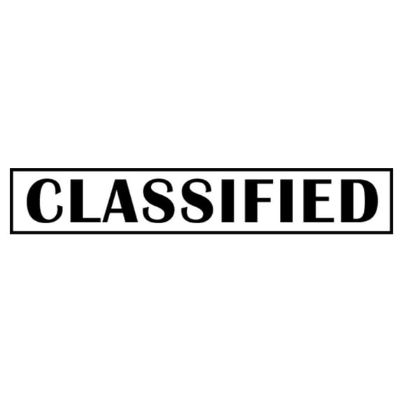 Printtoo Classified Self Inking Rubber Stamp Pre-Inked Office Stamp- Home Office Business Stationery, Black- 42 x 9 mm