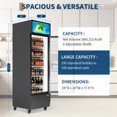 thumbnail image 3 of Ataucjin Commercial Display Refrigerator,13.1 Cu. Ft. Glass Door Display Refrigerator Upright Beverage Merchandiser with LED Light & Customizable Shelves,Perfect for Shops, Pubs, and Home Use, 3 of 7
