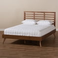 thumbnail image 2 of Allora Mid-Century Wood Full Size Platform Bed in Walnut Brown, 2 of 9