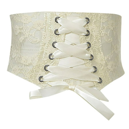 

Miayilima Belt For Women Lace Wide Brimmed Self Binding Belt Straps Belt Elegant Belt Size One Size