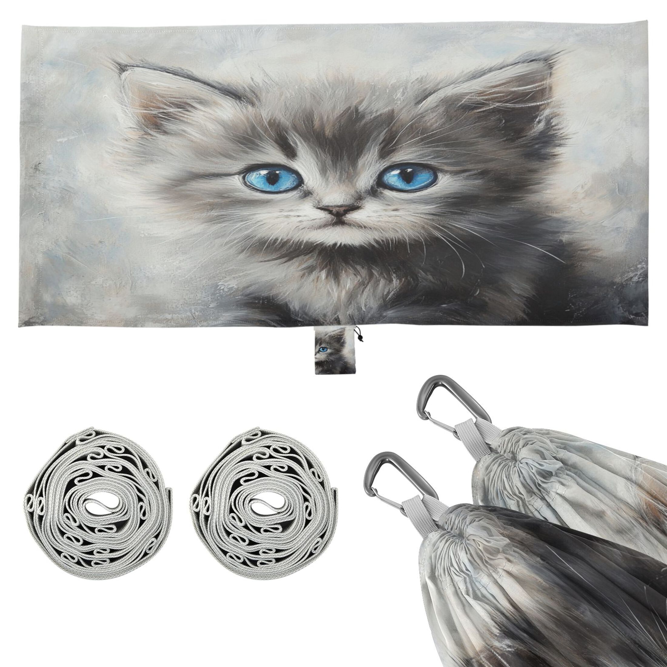 Hammock Camping Hammock Nylon Portable Hammock Travel Camping Hammock Beautiful Blue-eyed Cat