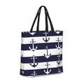 thumbnail image 2 of Sigee Anchors Print Large Capacity Zippered Tote Bag - Durable, Stylish and Versatile for Everyday Use, 2 of 9