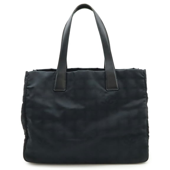 Pre-Owned CHANEL New Travel Line Tote MM, Nylon Bag, Black, A15991 (Good)