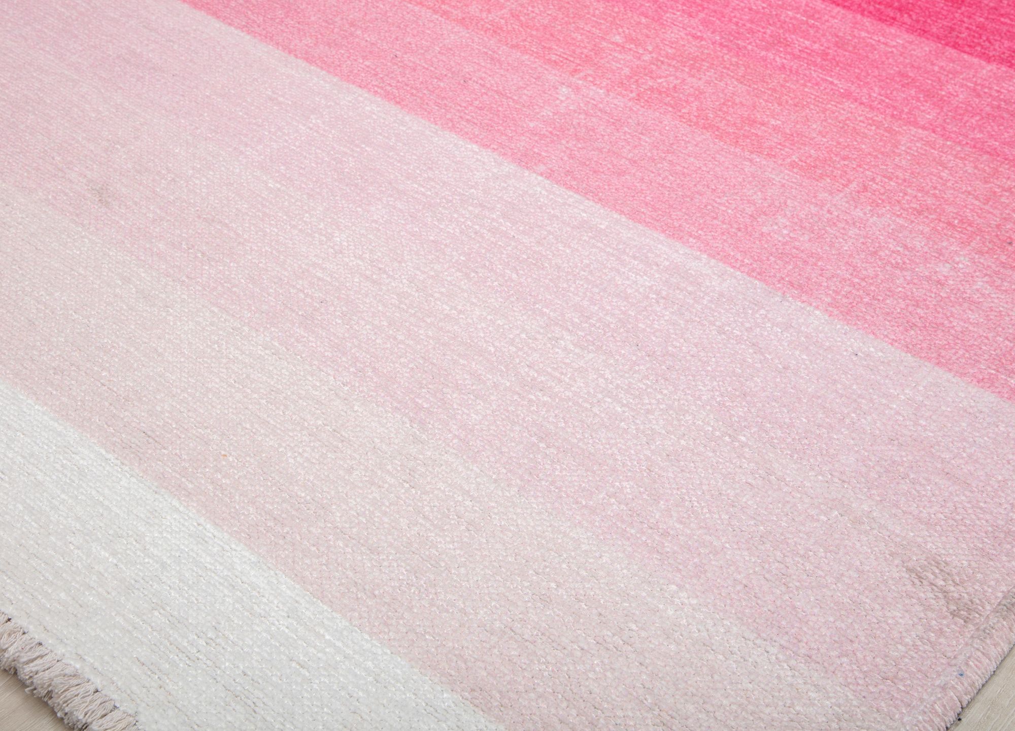 Elizabeth Sutton MI15B Tickled Pink Stripe Mordern Pink Area Rug, 2'7" x 4'