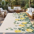 thumbnail image 3 of Fsddascl Farmhouse Lemon Outdoor Rug for Patio/Deck/Porch, Non-Slip Large Area Rug 5 x 8 Ft, Vintage Botanical Leaf Retro Beige Indoor Outdoor Rugs Washable Area Rugs, Reversible Camping Rug Carpet, 3 of 5