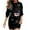 Black, variant on IROINNID Reduced Christmas Dress for Women Long Sleeve Dress Thigh-Length Sheath Dress Christmas Printed Long Sleeve Round Neck Sweatshirt Dresses,Black