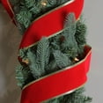 thumbnail image 4 of Northlight Solid Bright Red and Gold Wired Christmas Craft Ribbon 2.5 x 10 Yards, 4 of 4