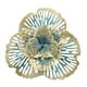 thumbnail image 1 of Decoración de arte de pared de metal 3D, esculturas de pared, ilustraciones colgantes, adornos decorativos, flor hueca de hierro para sala de estar, Azul triangular BLESIY Arte de pared colgante, 1 of 8