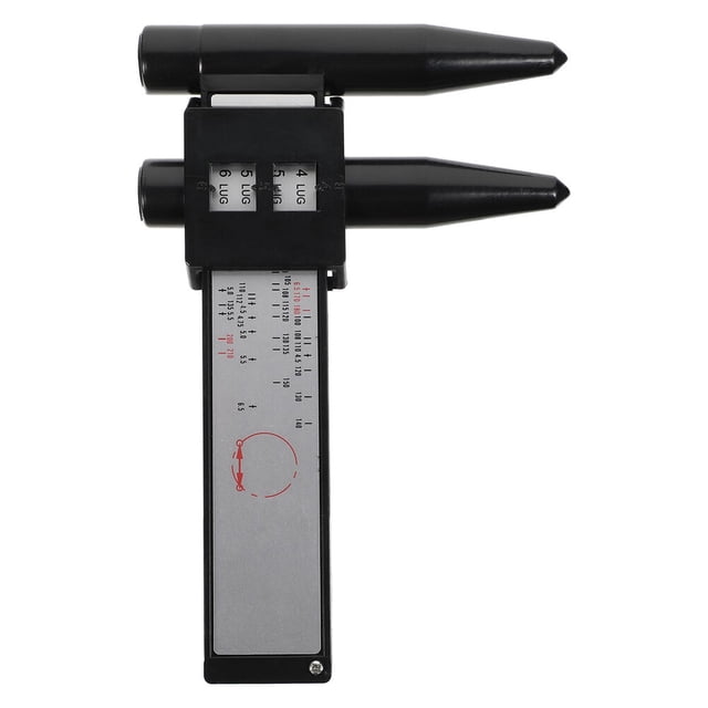 Car Wheel Rim Gauge for Measuring PCD Data with ABS Material Black Color Lightweight Design 6.30 Inches