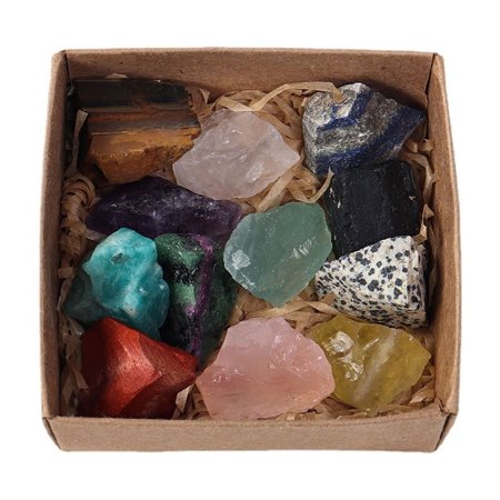 Nvzi-c 1 piece natural multi-color crystal raw stone, crushed stone aromatherapy stone, expanded fragrance stone set gift box gift