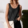 thumbnail image 5 of Tank Tops For Women Summer Fashion Sequin Tops Neck Sequin Sleeveless Tanks Tops Blouses Camisole Tops For Women, 5 of 7