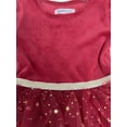 thumbnail image 3 of Dreaming of Lucy Toddler Girls Velvet Glitter Tutu Dress with Long Sleeves, Sizes 12M- 5T, 3 of 7