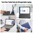 thumbnail image 6 of FINTIE Keyboard Case for Samsung Galaxy Tab A11+ Plus 2025/ A9+ Plus 11 Inch 2023, Slim Lightweight Stand Cover with Magnetically Detachable Wireless Bluetooth Keyboard, Navy, 6 of 9