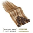 thumbnail image 6 of SEGO Clip in Hair Extensions 100% Real Remy Human Hair Full Head Straight Balayage Hair 8-24 inch, 6 of 10