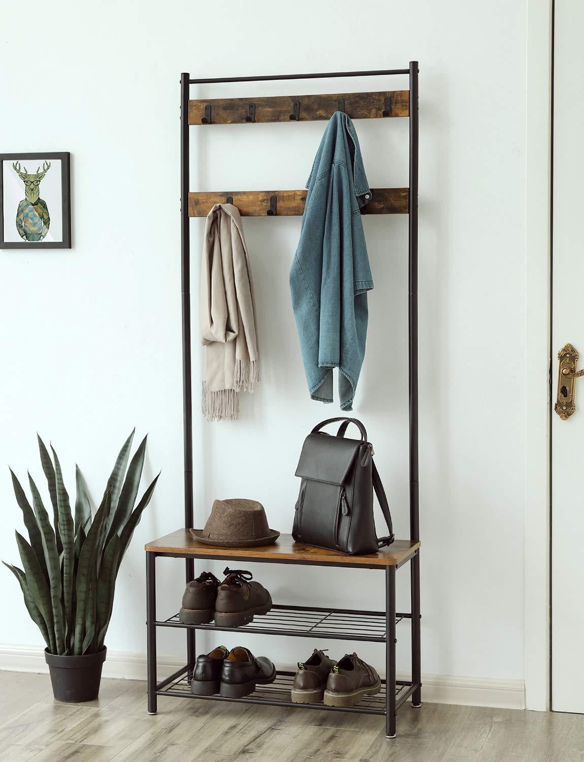 hall clothes rack on Ryan Ii Industrial Coat Rack Hall Tree Walmart Com Walmart Com