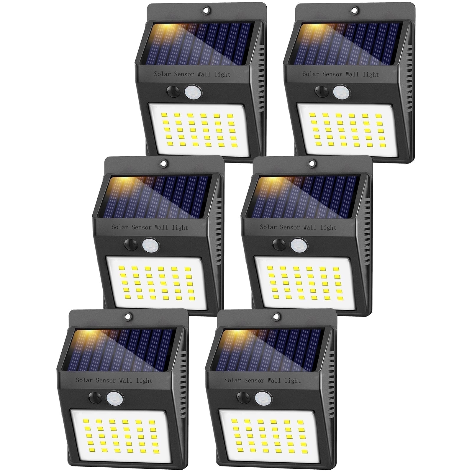 SZRSTH Solar Motion Sensor Security Lights, 6-Pack photo 1