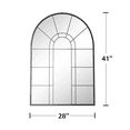 thumbnail image 6 of MAYEERTY 41" x 28" Arched Wall Mirror Metal Windowpane Decorative Mirror, Black, 6 of 6