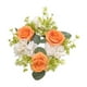 thumbnail image 2 of Candelabros de hortensia y rosas para decoración navideña, corona de flores artificiales, jarrón de cristal, decoración festiva para sala de estar, marco de metal, dormitorio., 2 of 9