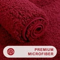 thumbnail image 3 of Buganda Microfiber Bathroom Rugs (20x30, Wine Red) Shaggy Soft and Absorbent, Non Slip, Thick Plush, Machine Washable Bath Mat and Bath Rugs for Bathroom, 3 of 6