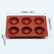 thumbnail image 3 of Molde de silicona de chocolate redondo de 6 cavidades para galletas, repostería, cubitos de hielo y gelatinas - de grado alimentario, antiadherente, 7,36x5,07x0,62 pulgadas, 3 of 5