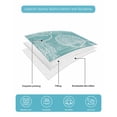 thumbnail image 5 of Quilts Twin Size Bedding Set, Turquoise Coastal Lightweight Quilted Comforter, Nautical Coral Starfish Shell Turtle Summer Soft Bedspread Coverlet with Pillow Covers for All Season, 68" x 86", 5 of 7