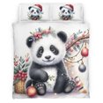 thumbnail image 2 of Juego de cama con bonito panda, 3 piezas, funda de edredón, funda de almohada, edredón de dibujos animados, juego de cama de lujo para niños y adultos POD, 2 of 4