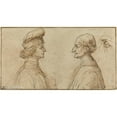 thumbnail image 3 of Sperandio 14x10 Black Modern Framed Museum Art Print Titled - Bust of Two Men (Recto), 3 of 5
