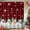 Red,Black, variant on Christmas Snowman Shower Curtain, Teal Blue Xmas Tree Winter Snowflakes Waterproof Fabric Shower Curtains with 12 Hooks, Bathroom Curtain Set for Bathroom Accessories Decor, 36 x 72 Inches