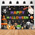 thumbnail image 3 of Telón de fondo Avezano Happy Halloween Spooky Ghost Party, 7 x 5 pies, 3 of 5