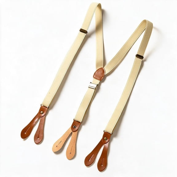 Button Suspender for Men,Y-Back Adjustable Elastic Heavy Duty Suspender