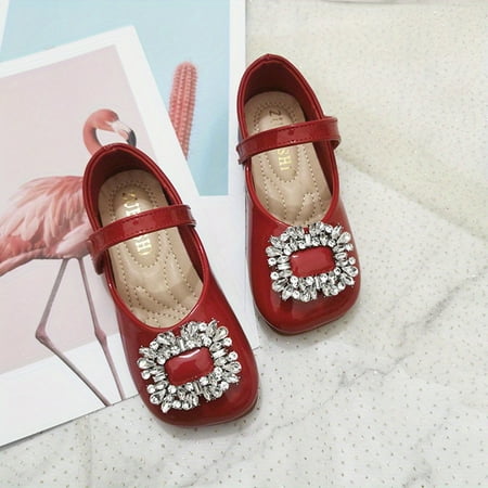 

Children Girls Mary Jane Flats Hook And Loop Fastener Shoes Outdoor Comfy Shoes Spring And Summer